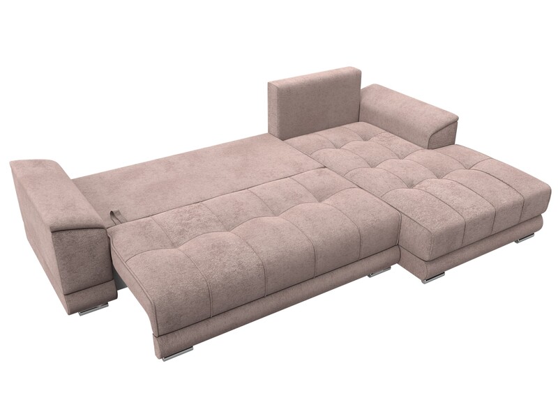 Диван угловой НордСтар правый угол, Велюр, TOWER 05 бежевый