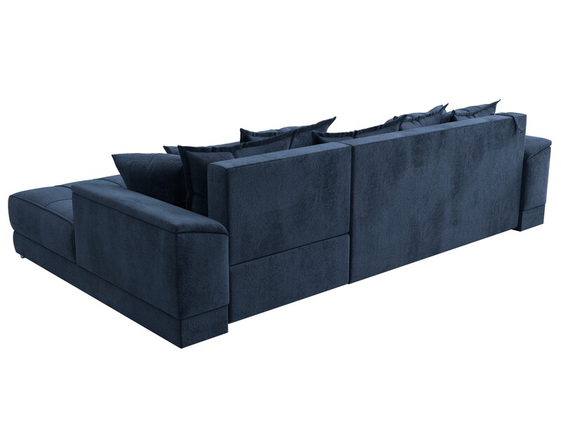 Диван угловой НордСтар правый угол, Велюр, TOWER 13 синий