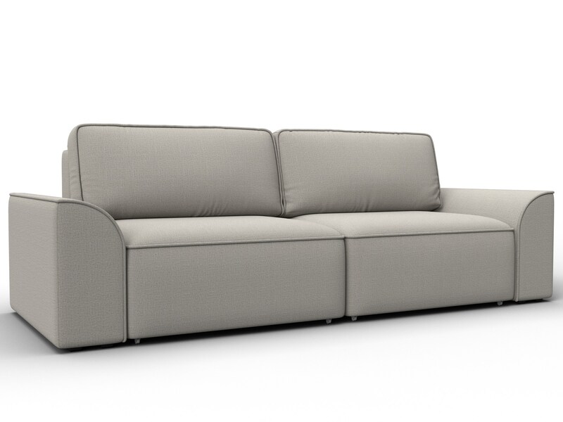 Диван прямой Лига-048 НПБ, Рогожка, Амур 02 бежевый