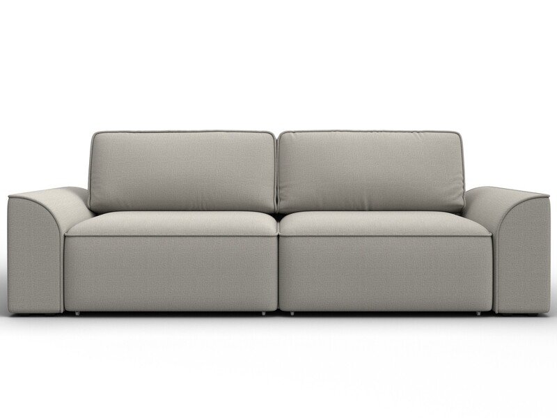 Диван прямой Лига-048 НПБ, Рогожка, Амур 02 бежевый