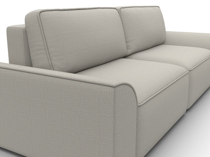 Диван прямой Лига-048 НПБ, Рогожка, Амур 02 бежевый