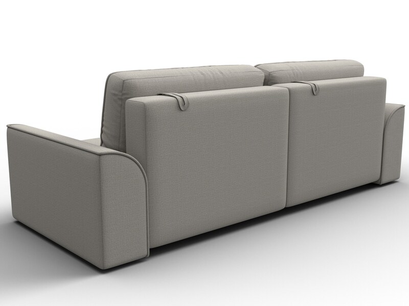 Диван прямой Лига-048 НПБ, Рогожка, Амур 02 бежевый