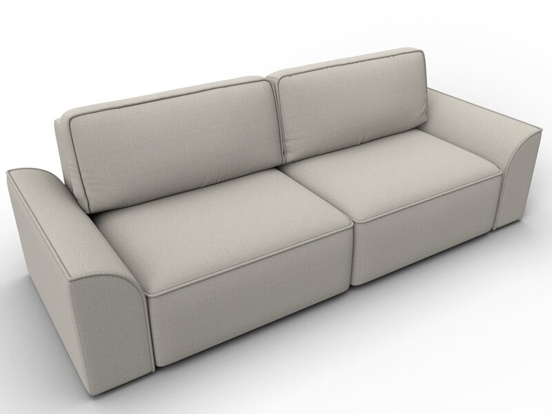 Диван прямой Лига-048 НПБ, Рогожка, Амур 02 бежевый