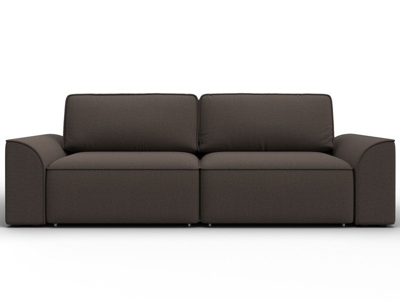 Диван прямой Лига-048 НПБ, Рогожка, Амур 05 коричневый