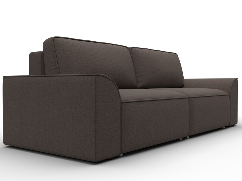 Диван прямой Лига-048 НПБ, Рогожка, Амур 05 коричневый