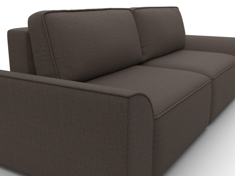 Диван прямой Лига-048 НПБ, Рогожка, Амур 05 коричневый