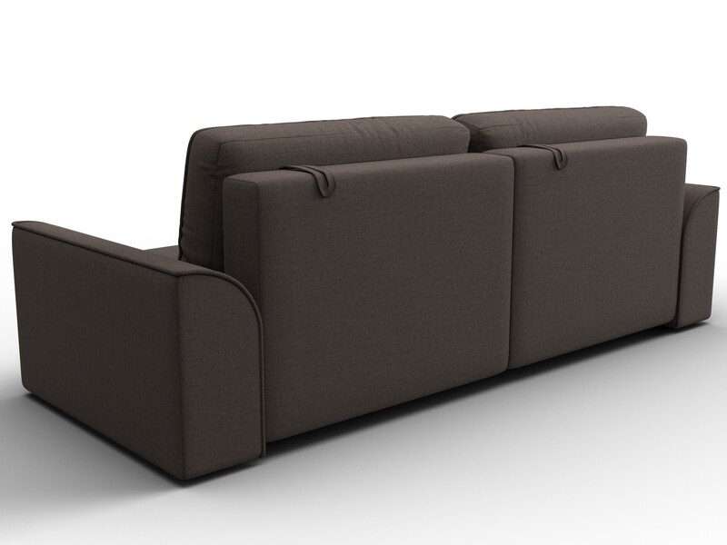 Диван прямой Лига-048 НПБ, Рогожка, Амур 05 коричневый