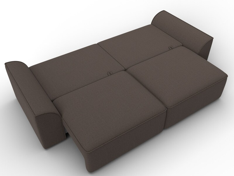 Диван прямой Лига-048 НПБ, Рогожка, Амур 05 коричневый