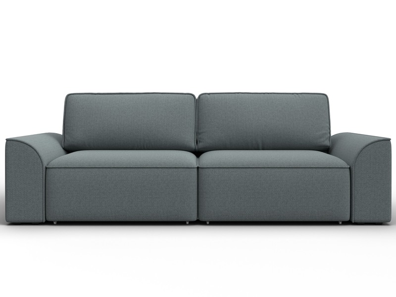 Диван прямой Лига-048 НПБ, Рогожка, Амур 07 серый