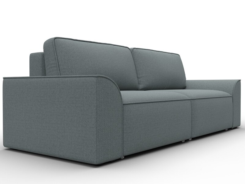 Диван прямой Лига-048 НПБ, Рогожка, Амур 07 серый