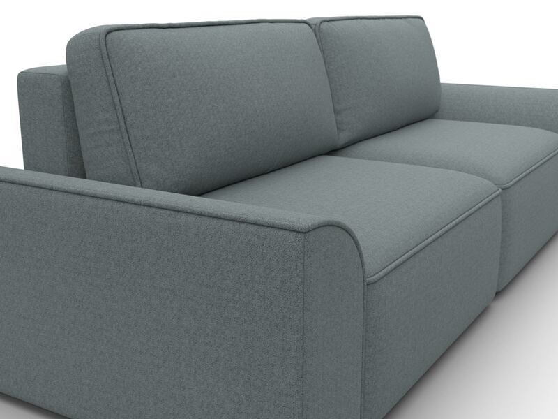 Диван прямой Лига-048 НПБ, Рогожка, Амур 07 серый