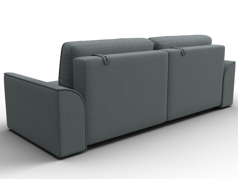 Диван прямой Лига-048 НПБ, Рогожка, Амур 07 серый