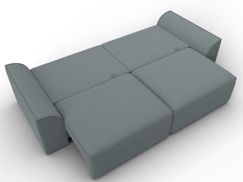 Диван прямой Лига-048 НПБ, Рогожка, Амур 07 серый