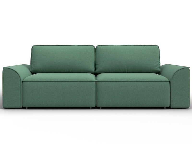 Диван прямой Лига-048 НПБ, Рогожка, Амур 11 зеленый