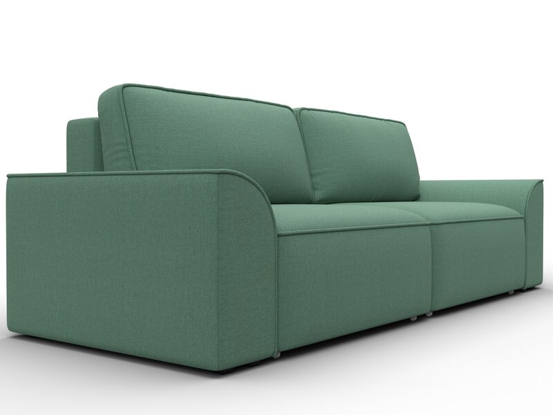 Диван прямой Лига-048 НПБ, Рогожка, Амур 11 зеленый