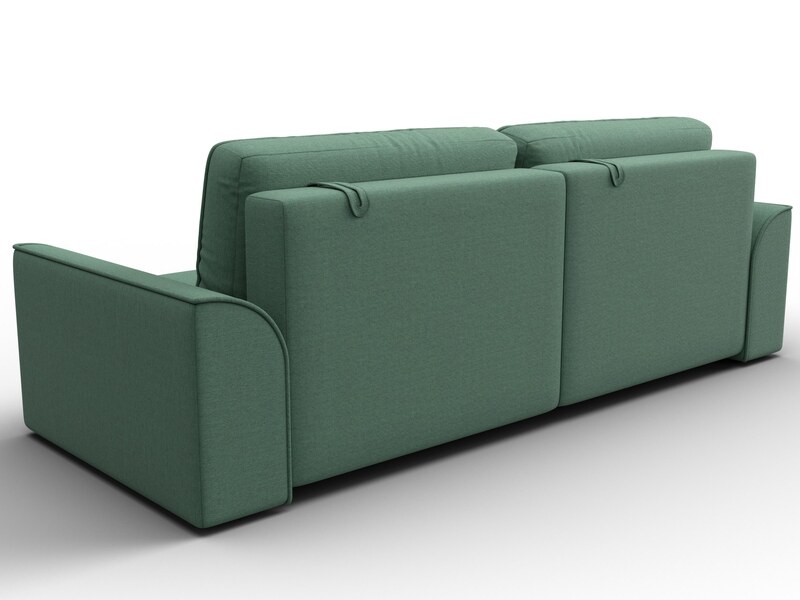 Диван прямой Лига-048 НПБ, Рогожка, Амур 11 зеленый