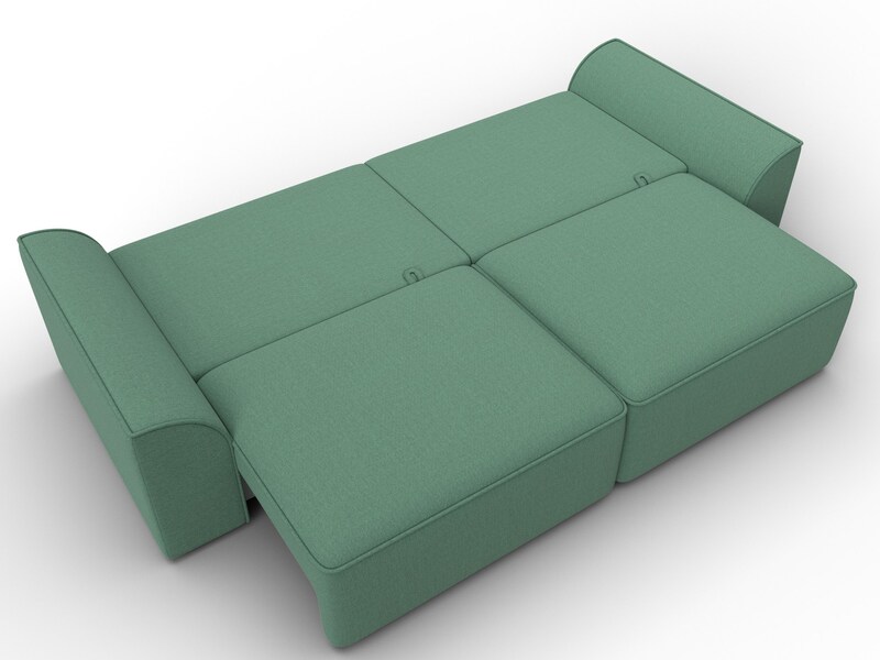 Диван прямой Лига-048 НПБ, Рогожка, Амур 11 зеленый