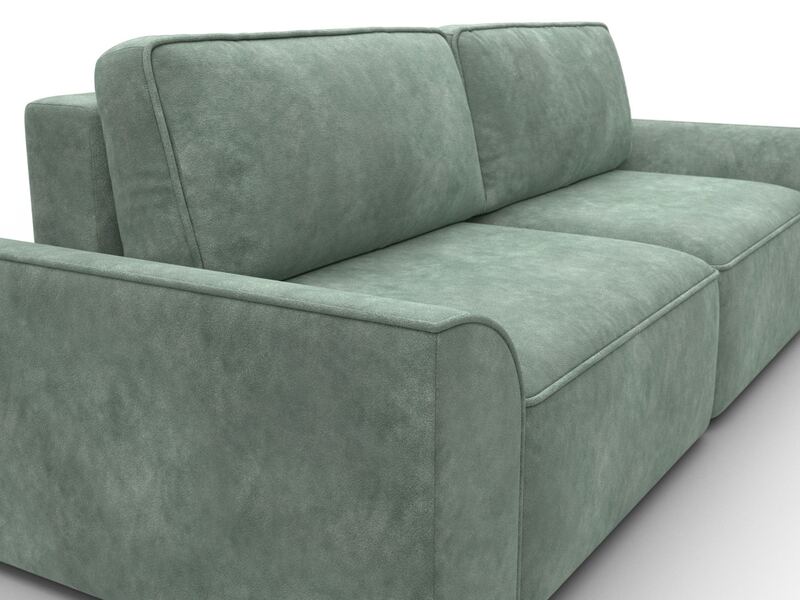 Диван прямой Лига-048 НПБ, Велюр, BRUT 08 зеленый