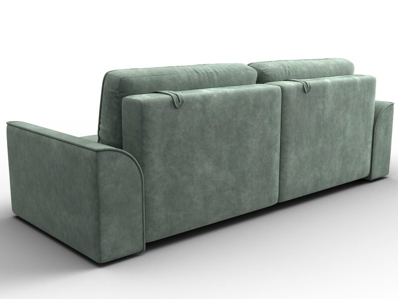 Диван прямой Лига-048 НПБ, Велюр, BRUT 08 зеленый