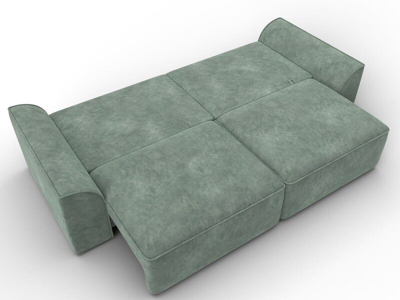 Диван прямой Лига-048 НПБ, Велюр, BRUT 08 зеленый