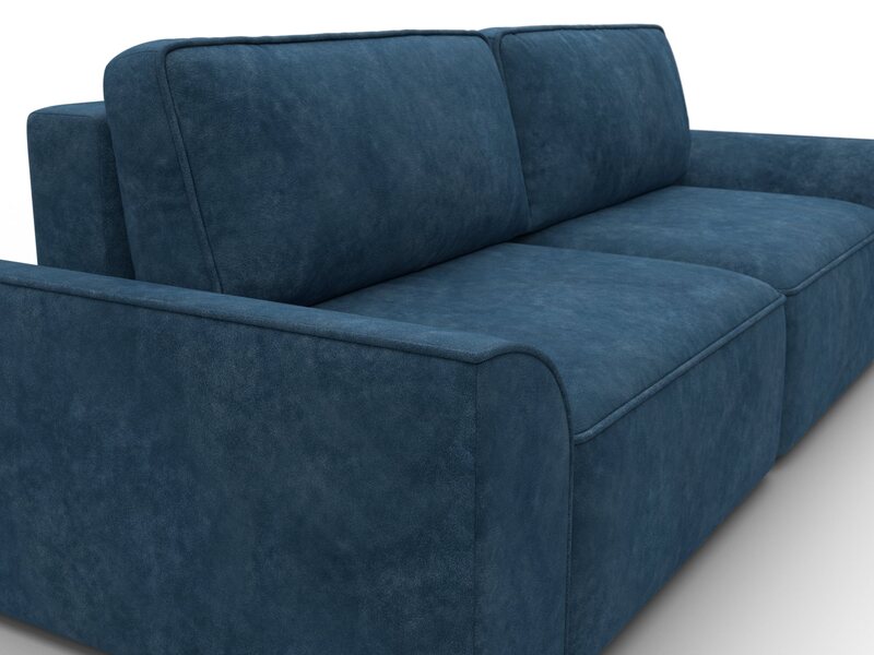 Диван прямой Лига-048 НПБ, Велюр, BRUT 11 синий