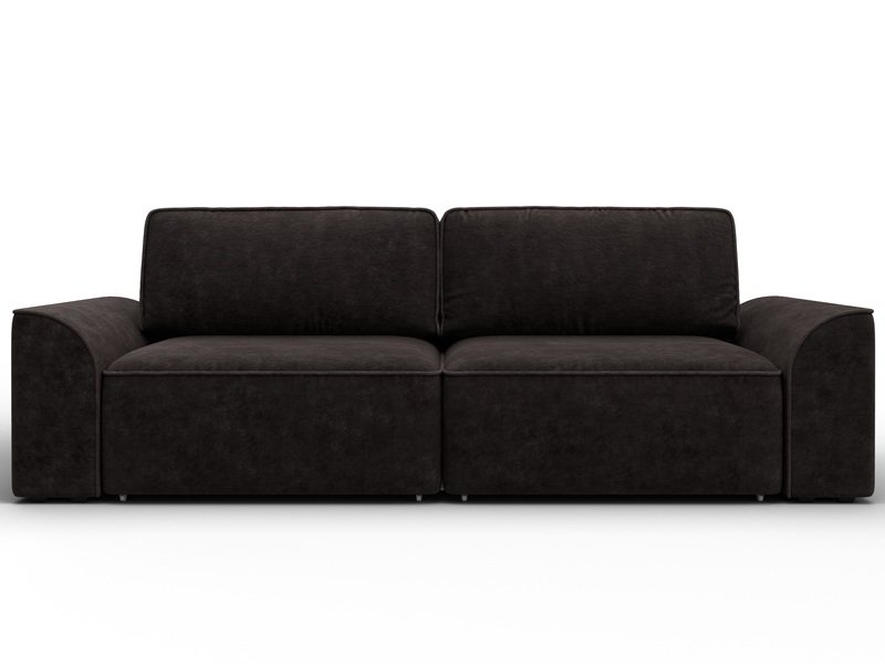 Диван прямой Лига-048 НПБ, Велюр, BRUT 17 коричневый