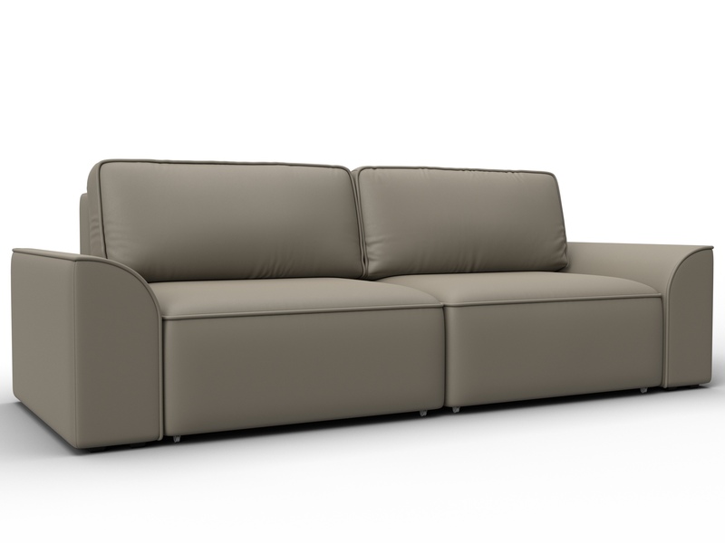 Диван прямой Лига-048 НПБ, Экокожа, GRIFON 04 бежевый