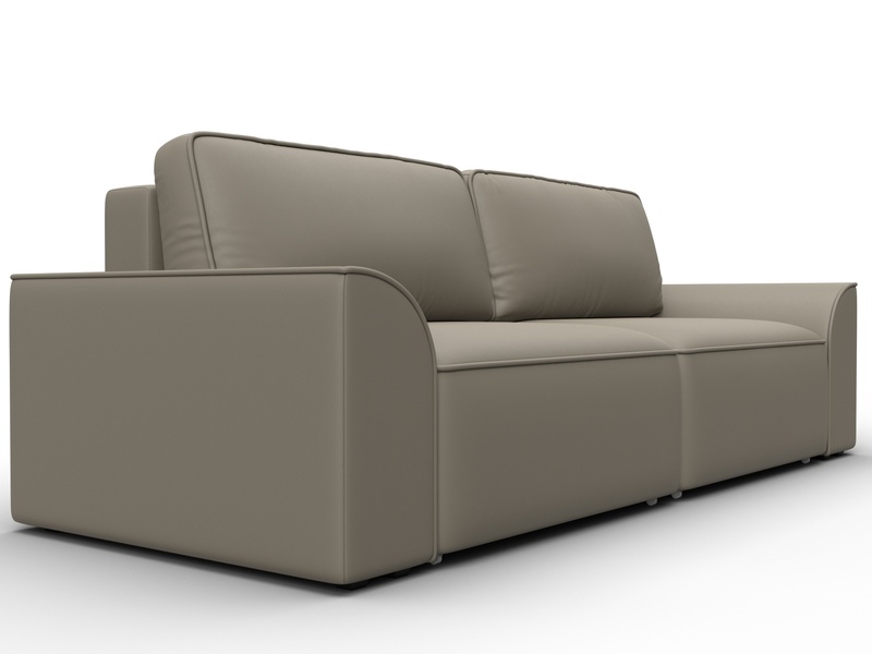 Диван прямой Лига-048 НПБ, Экокожа, GRIFON 04 бежевый