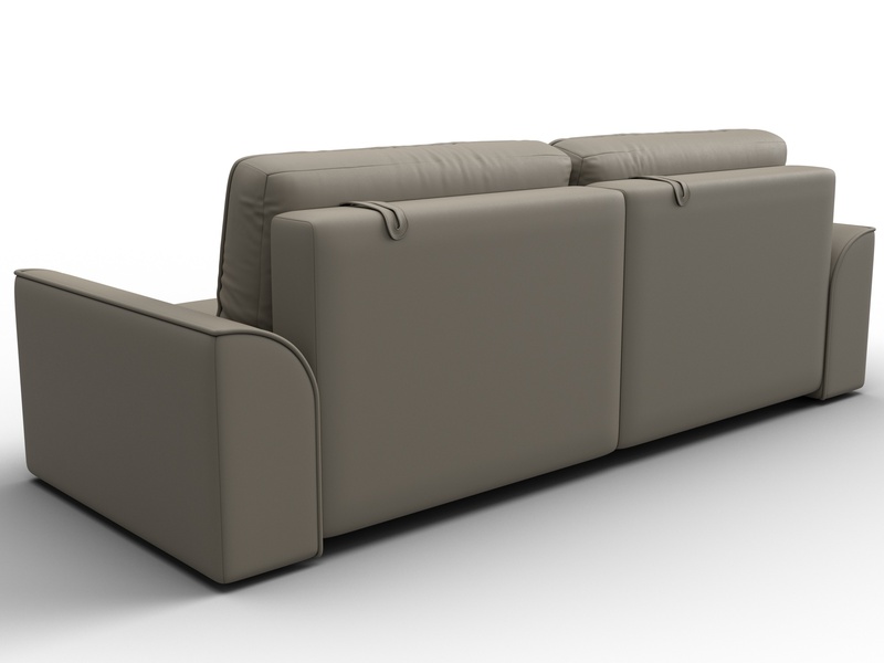 Диван прямой Лига-048 НПБ, Экокожа, GRIFON 04 бежевый