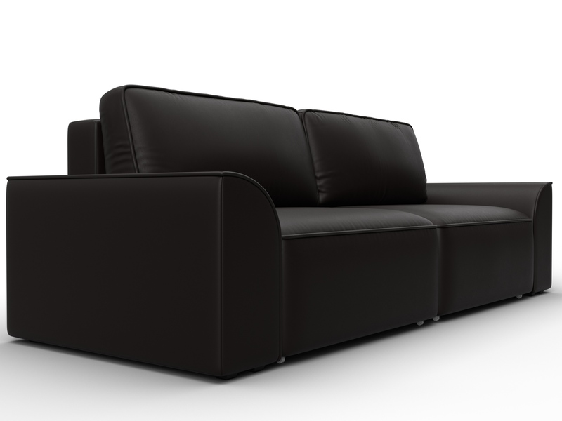 Диван прямой Лига-048 НПБ, Экокожа, GRIFON 12 коричневый