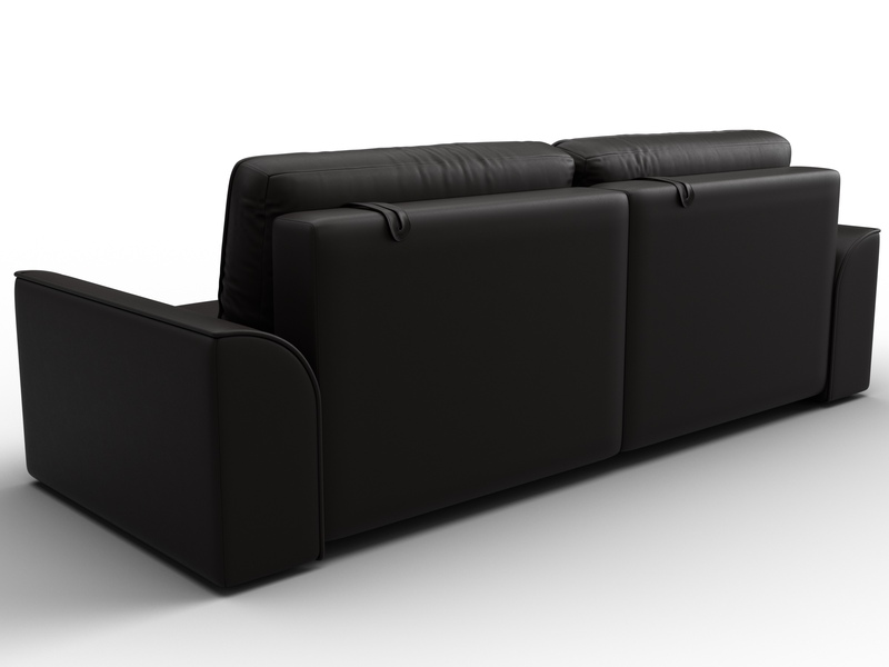 Диван прямой Лига-048 НПБ, Экокожа, GRIFON 12 коричневый