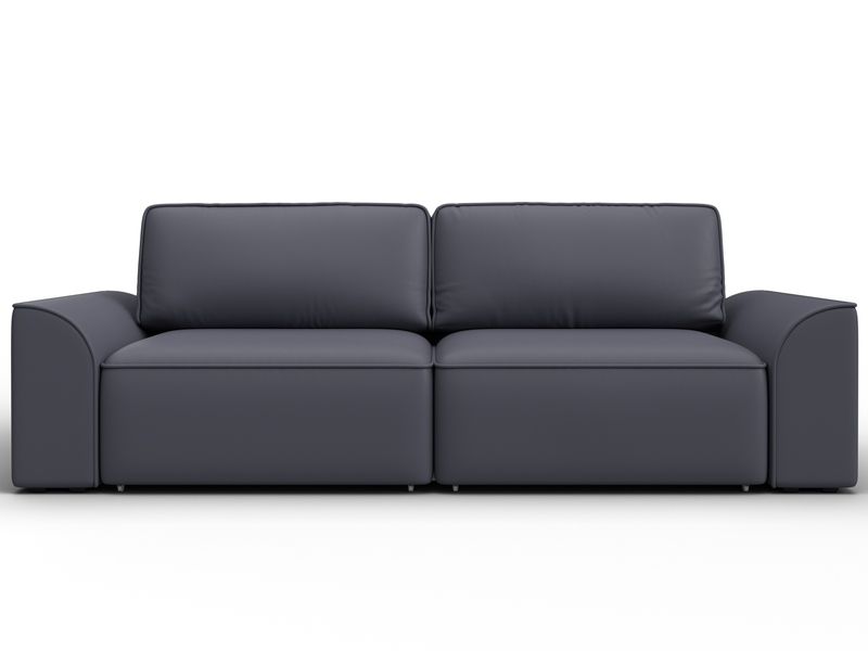 Диван прямой Лига-048 НПБ, Экокожа, GRIFON 15 серый