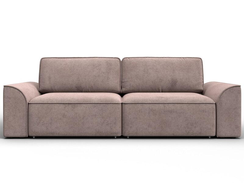 Диван прямой Лига-048 НПБ, Велюр, TOWER 05 бежевый