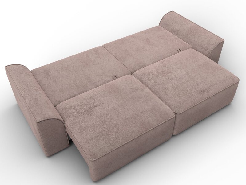 Диван прямой Лига-048 НПБ, Велюр, TOWER 05 бежевый