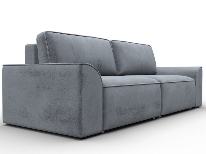 Диван прямой Лига-048 НПБ, Велюр, TOWER 10 серый