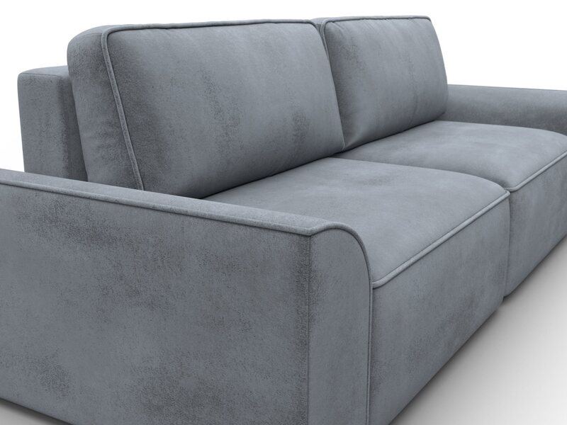 Диван прямой Лига-048 НПБ, Велюр, TOWER 10 серый