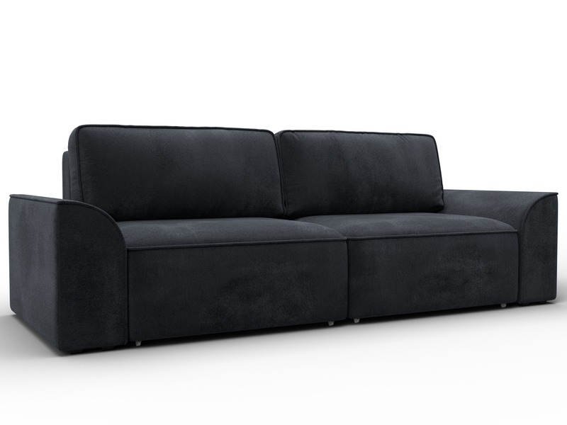 Диван прямой Лига-048 НПБ, Велюр, TOWER 11 темно-серый