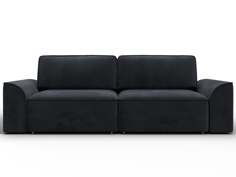 Диван прямой Лига-048 НПБ, Велюр, TOWER 11 темно-серый