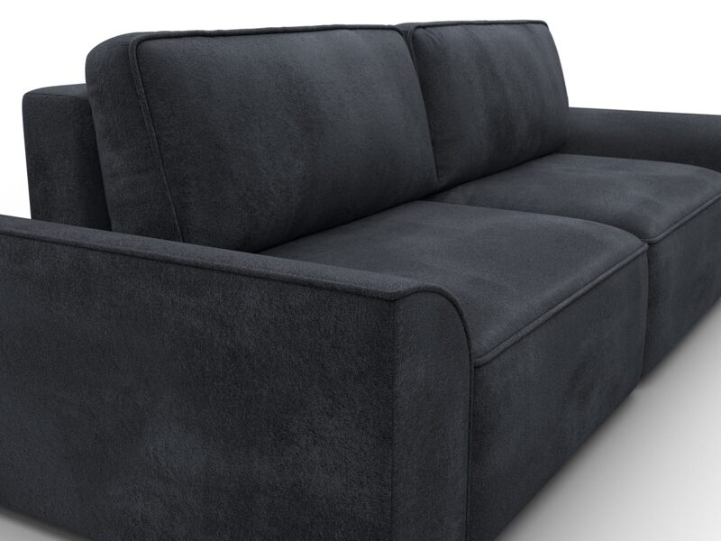 Диван прямой Лига-048 НПБ, Велюр, TOWER 11 темно-серый