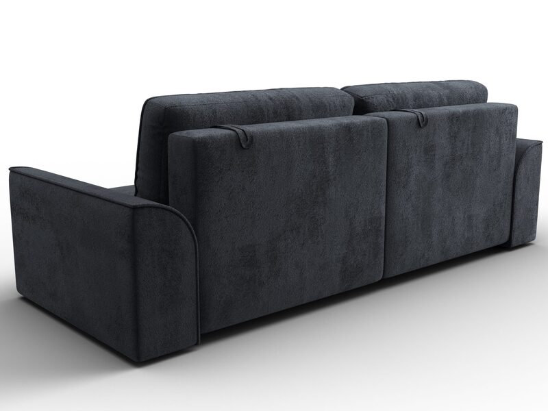 Диван прямой Лига-048 НПБ, Велюр, TOWER 11 темно-серый