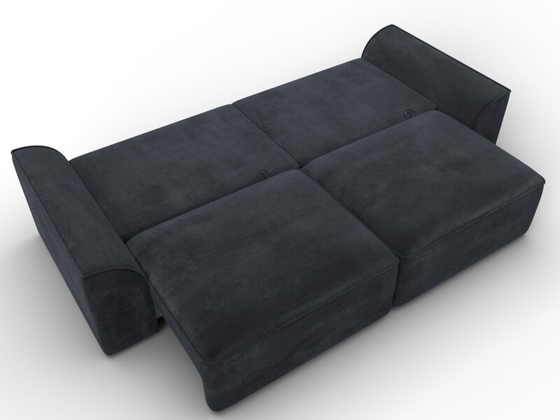 Диван прямой Лига-048 НПБ, Велюр, TOWER 11 темно-серый