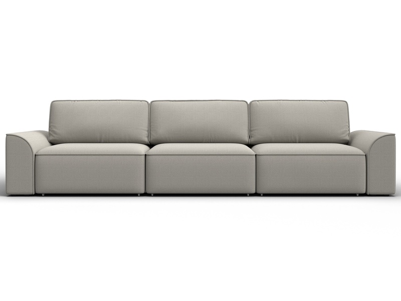 Диван прямой Лига-048 НПБ Лонг, Рогожка, Амур 02 бежевый