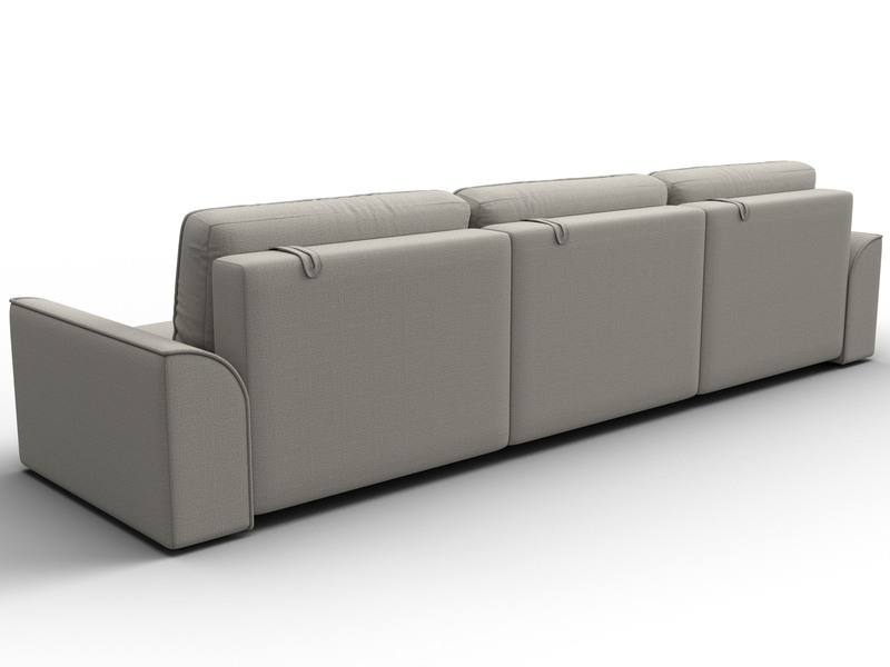 Диван прямой Лига-048 НПБ Лонг, Рогожка, Амур 02 бежевый