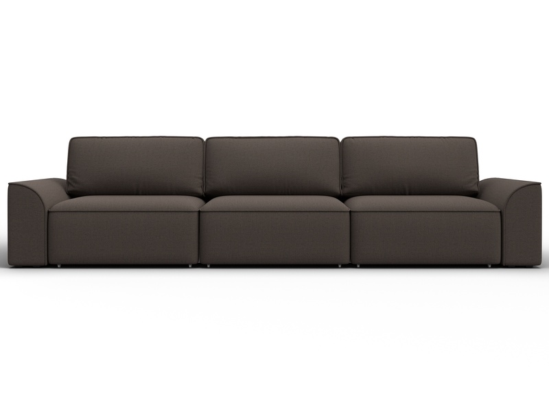 Диван прямой Лига-048 НПБ Лонг, Рогожка, Амур 05 коричневый