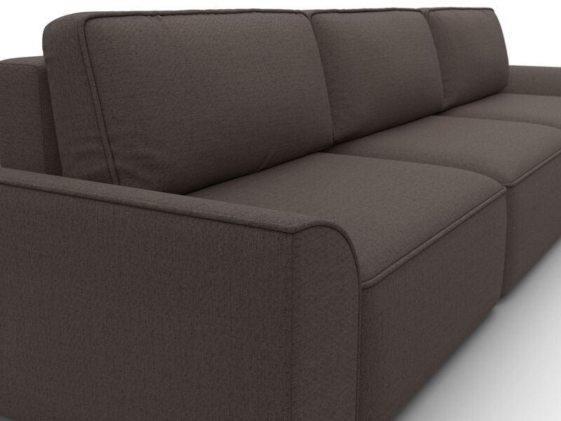 Диван прямой Лига-048 НПБ Лонг, Рогожка, Амур 05 коричневый