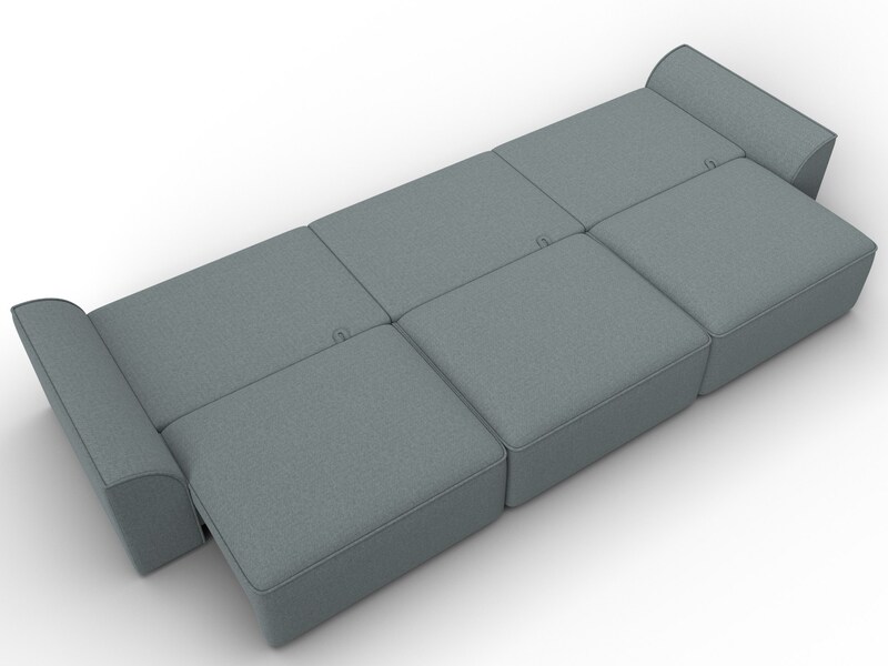 Диван прямой Лига-048 НПБ Лонг, Рогожка, Амур 07 серый