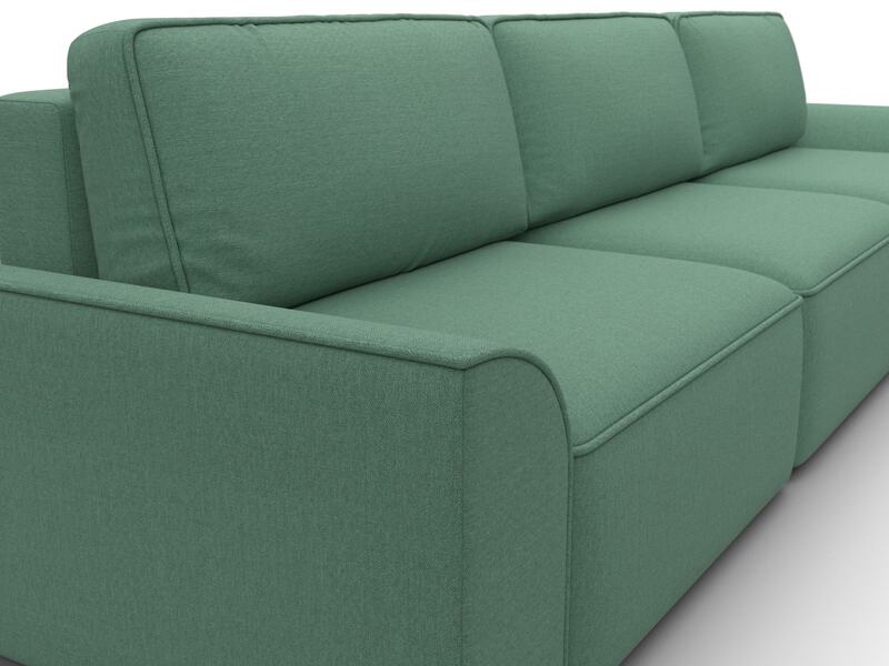 Диван прямой Лига-048 НПБ Лонг, Рогожка, Амур 11 зеленый