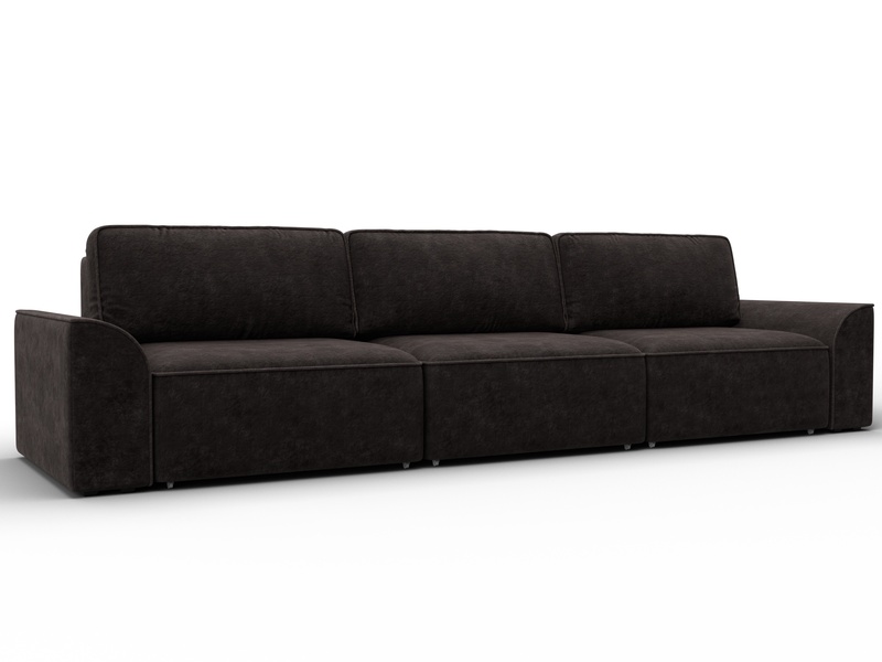 Диван прямой Лига-048 НПБ Лонг, Велюр, BRUT 17 коричневый