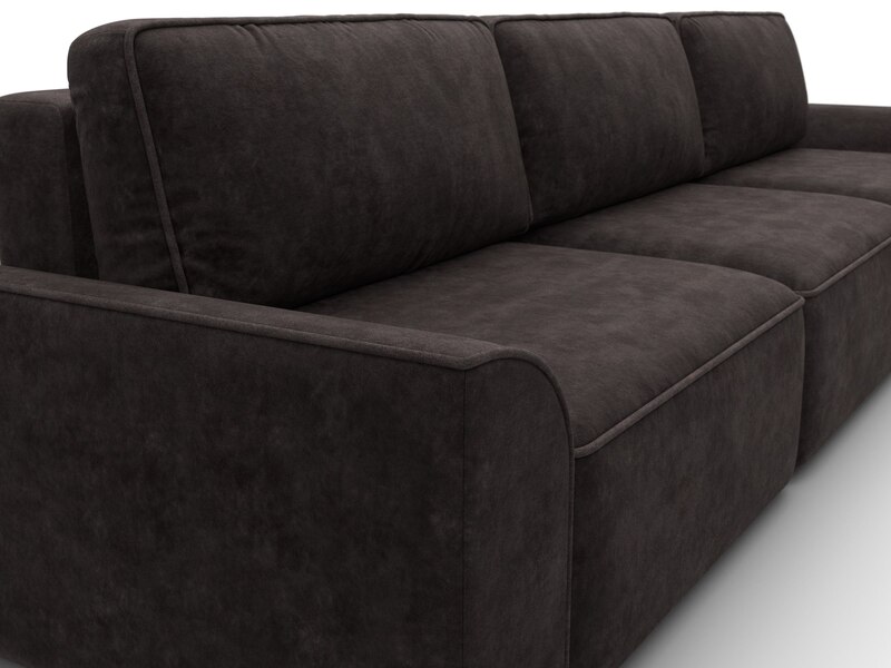 Диван прямой Лига-048 НПБ Лонг, Велюр, BRUT 17 коричневый