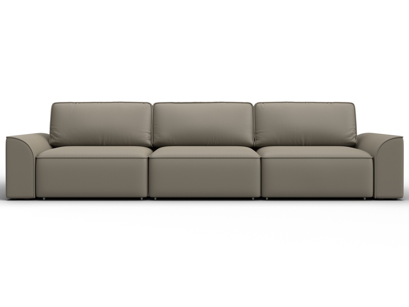 Диван прямой Лига-048 НПБ Лонг, Экокожа, GRIFON 04 бежевый